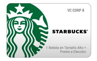 Starbucks Bebida Tamaño Alto + Postre